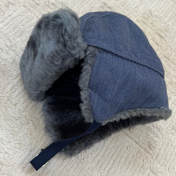 United Hatters, Cap, and Millinery Workers vintage denim trapper hat, X-Large - Picture 2 of 16